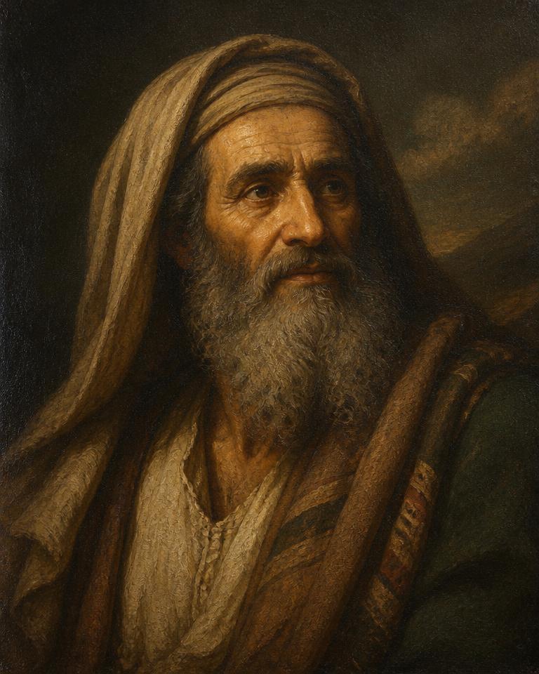 Painted portrait of Abraham