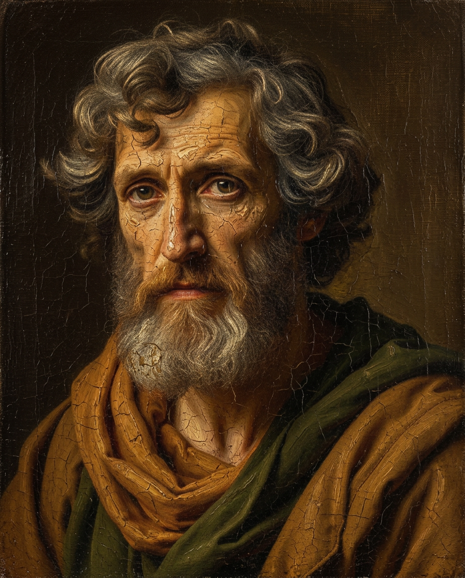 Painted portrait of Andrew