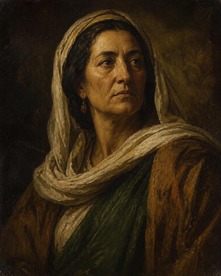 Painted portrait of Deborah