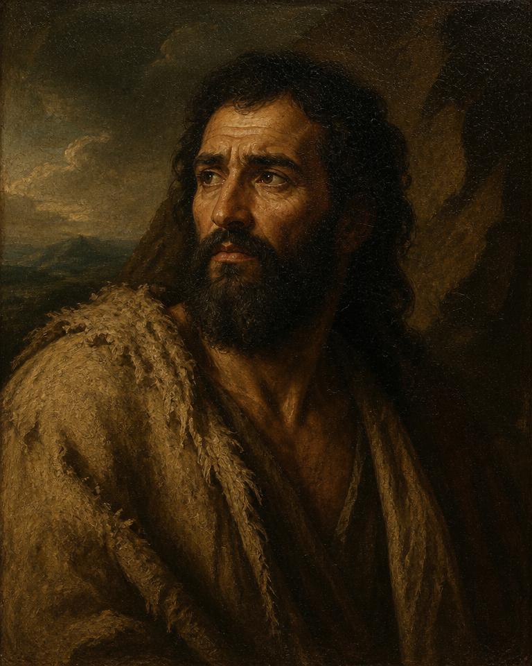 Painted portrait of Elijah