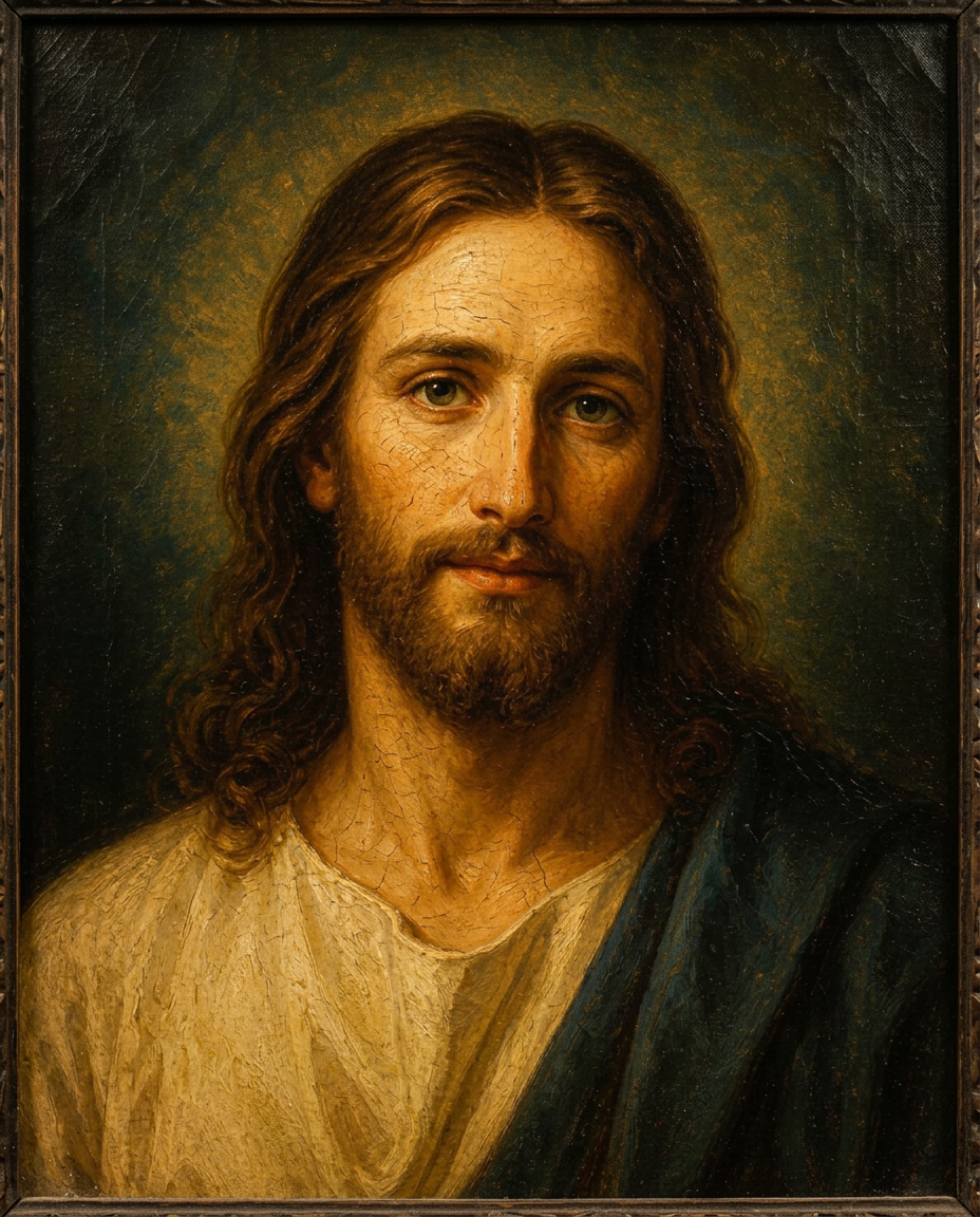 Painted portrait of Jesus Christ