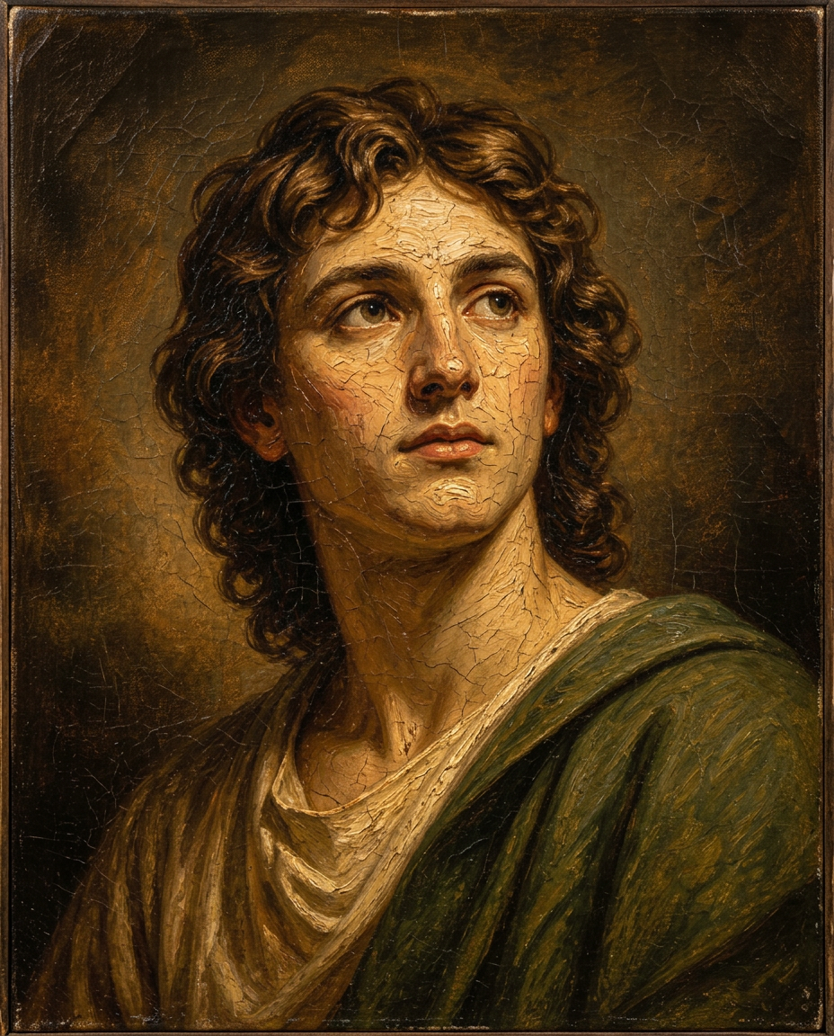 Painted portrait of John