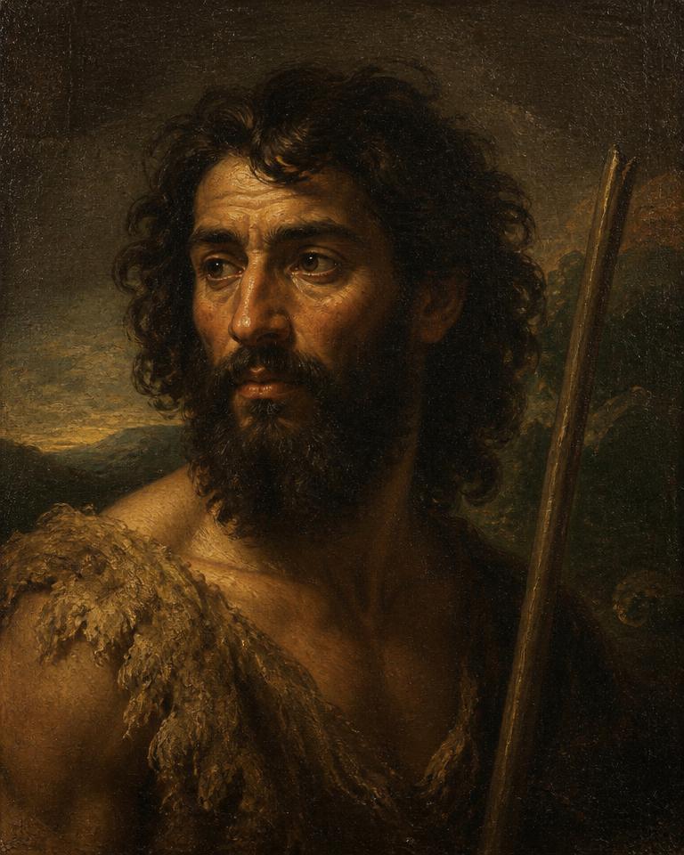 Painted portrait of John the Baptist