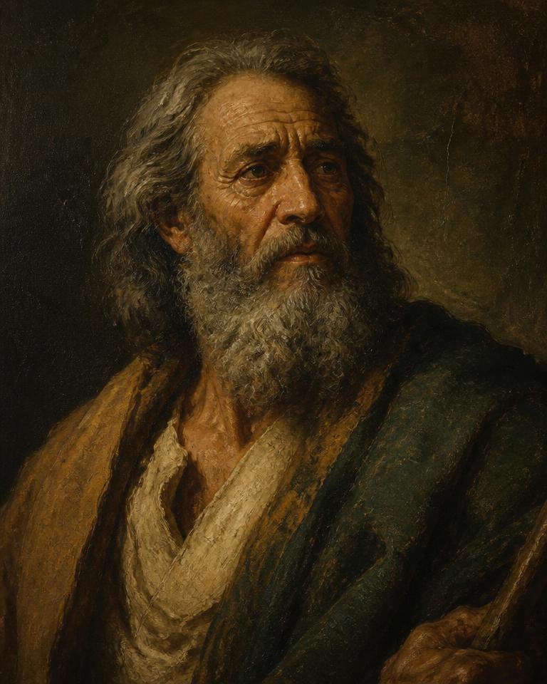 Painted portrait of Moses