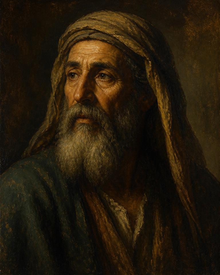 Painted portrait of Noah