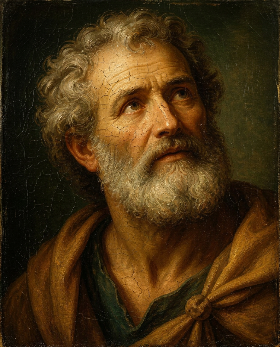Painted portrait of Peter
