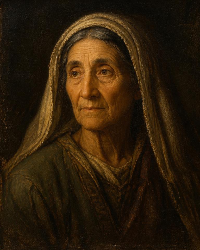 Painted portrait of Sarah