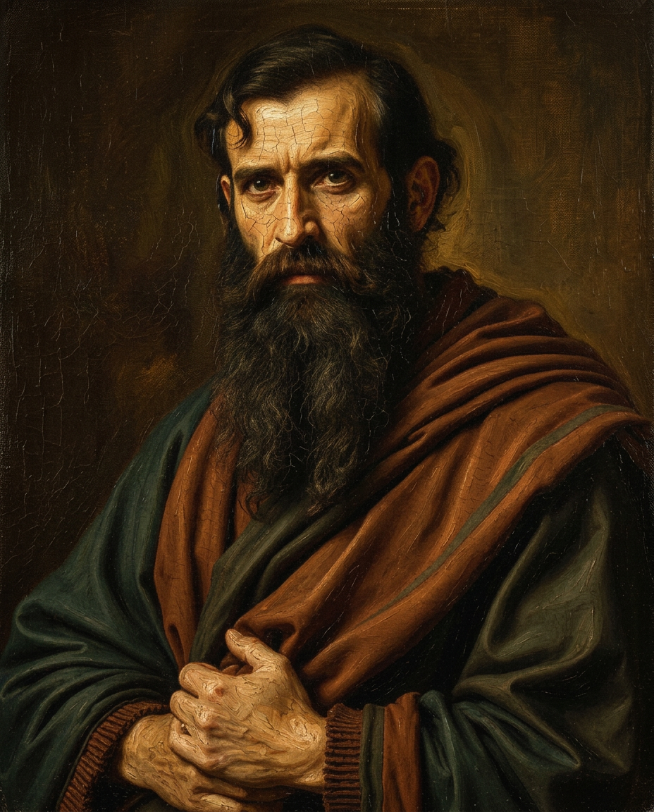 Painted portrait of Simon the Zealot